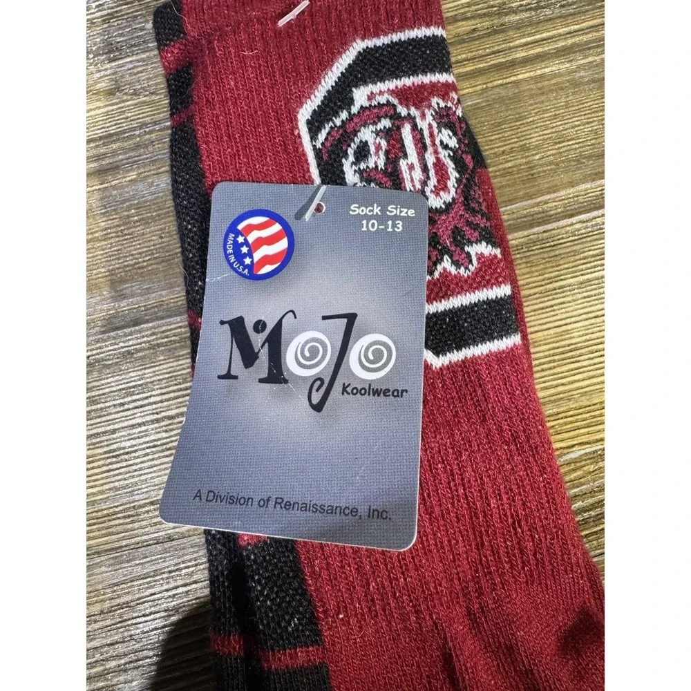 MJO Koolwear South Carolina Gamecocks Crew Socks Men's Size 10-13 NWT